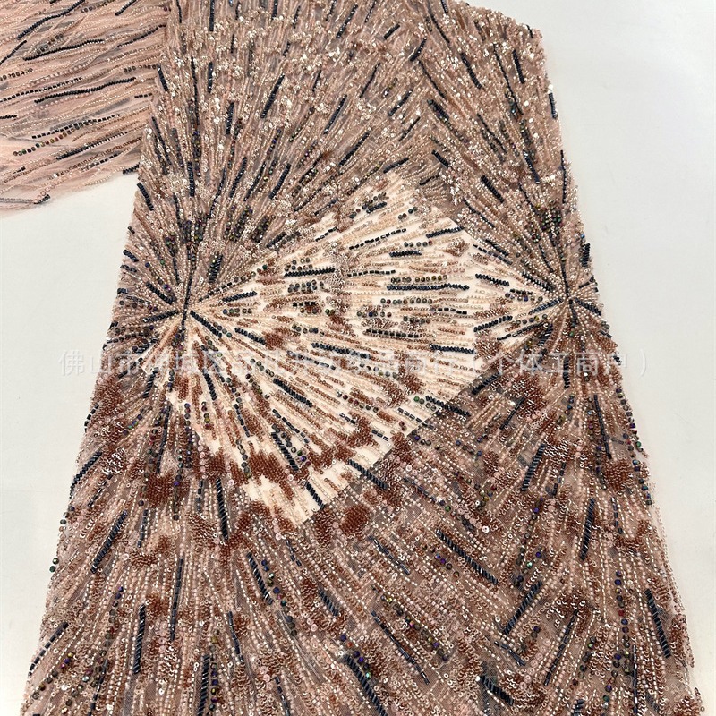 Industria pesada Gaoding serie de lujo vestido de boda de moda fiesta cena tela de ropa de bordado de perlas