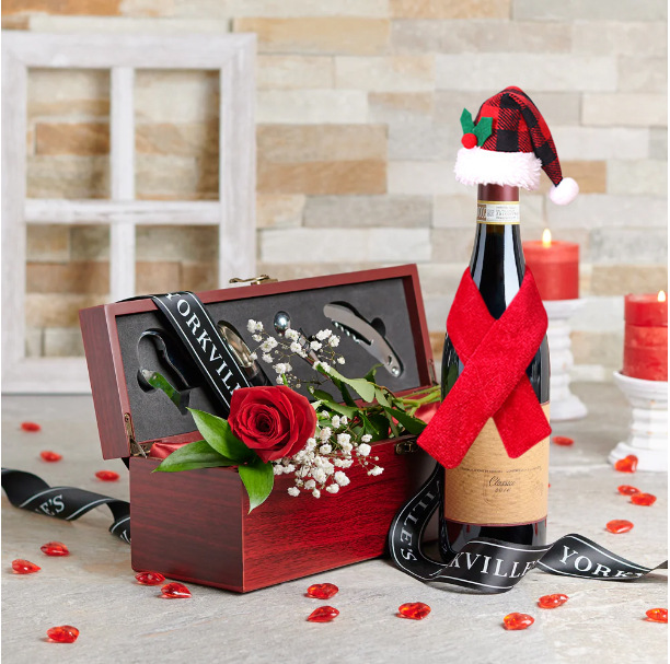 Navidad creativa transfronteriza botella de vino tapa bufandas sombrero dos piezas de hotel restaurante vino decoración suministros