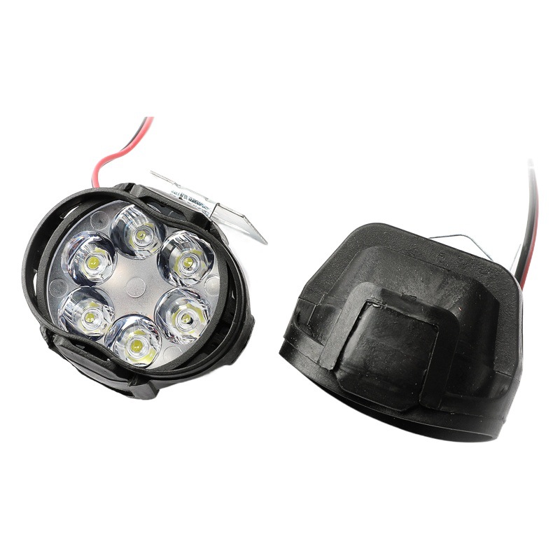 Electric Vehicle 6-Bead Led Spotlight External Led Motorcycle Spotlight Headlight Fog Light Universal 12V