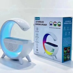 新しいビッグ G2301 Bluetooth スピーカークールカラーワイヤレス充電雰囲気ライトポータブル LED オーディオ