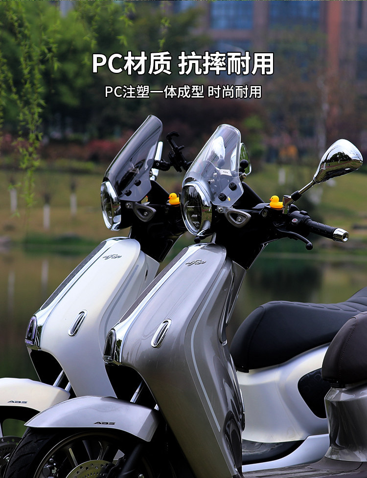 Jinqilong Compatible Windshield Modification Parts for Wuyang Honda Nwf150 F150Pc Front Windscreen Glass Windproof Panel