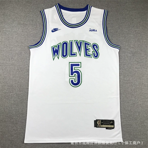 Timberwolves 5 classic white