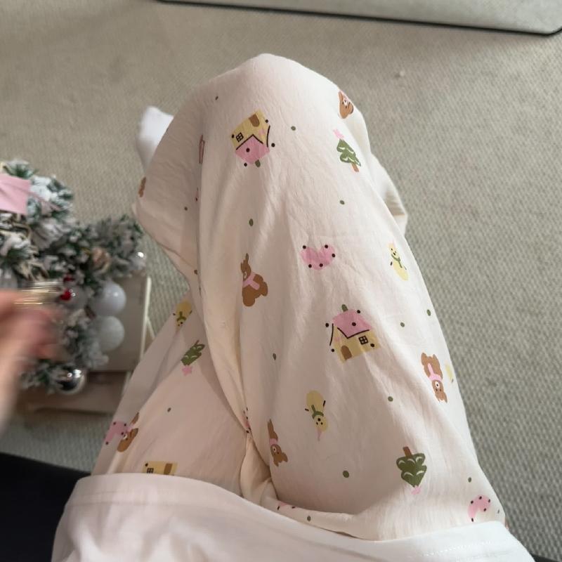Primavera y verano · Pantalones de pijama casuales para mujeres pantalones a prueba de mosquitos rojos en línea 2025 nuevos pantalones caseros para llevar