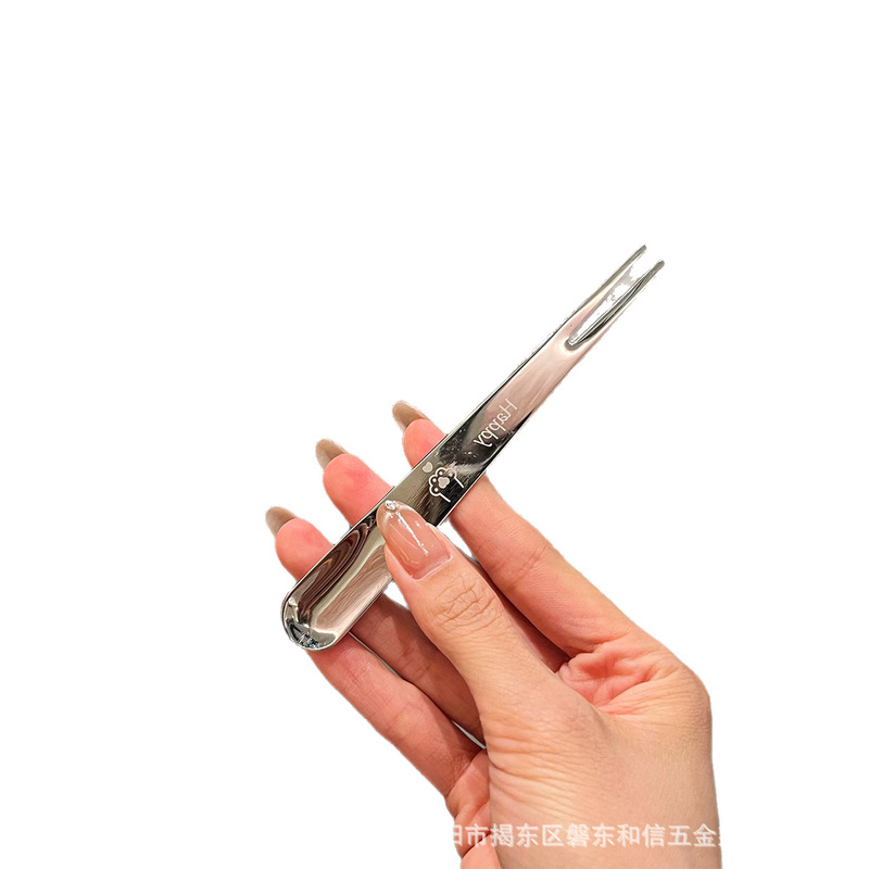 食品グレードのフルーツフォーク 316L ステンレス鋼フォーク子供用ポータブルデザートフォークケーキスナックフォーク|undefined