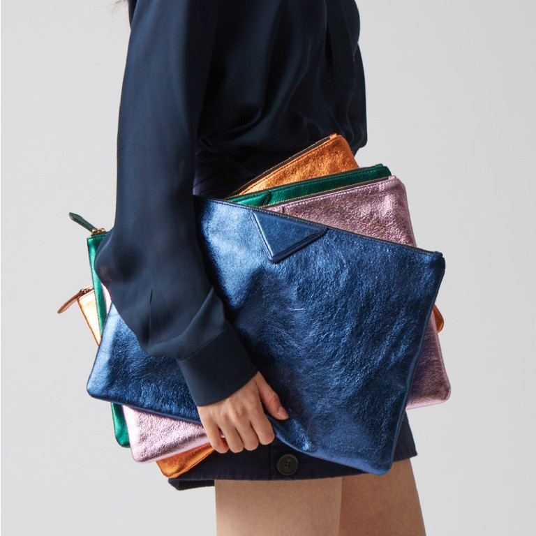 Women's Gender Classic Style Style Square Shape Women's Pu Leather Solid Color Classic Style Square Zipper Envelope Bag