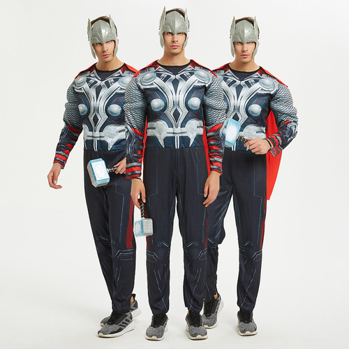 Cosplay Iron Man, Hero Superman, Spider-Man, Batman, Thor, American Captain Adult Muscle Suit for Men