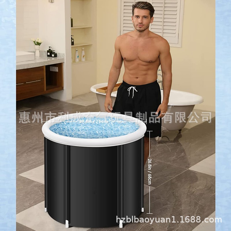 独立式浴桶充气浴桶 带盖桑拿桶运动员冰浴盆:冷冲浴缸用于恢复-阿里巴巴