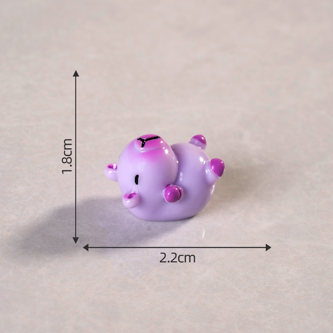 Micro paisaje creativo lindos Dolphin capibara muñeca caja ciega accesorios decoraciones accesorios de escritorio para automóviles