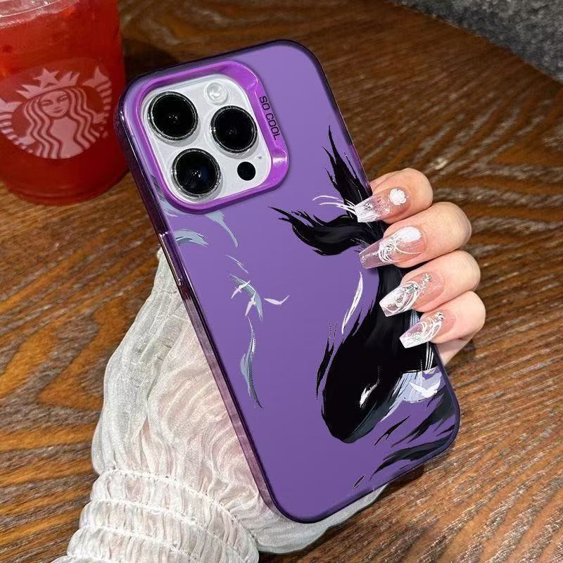 Nueva tinta ballena para iPhone 16 funda para teléfono móvil Apple 15promax/14 personalidad 13pro12 Europa y América
