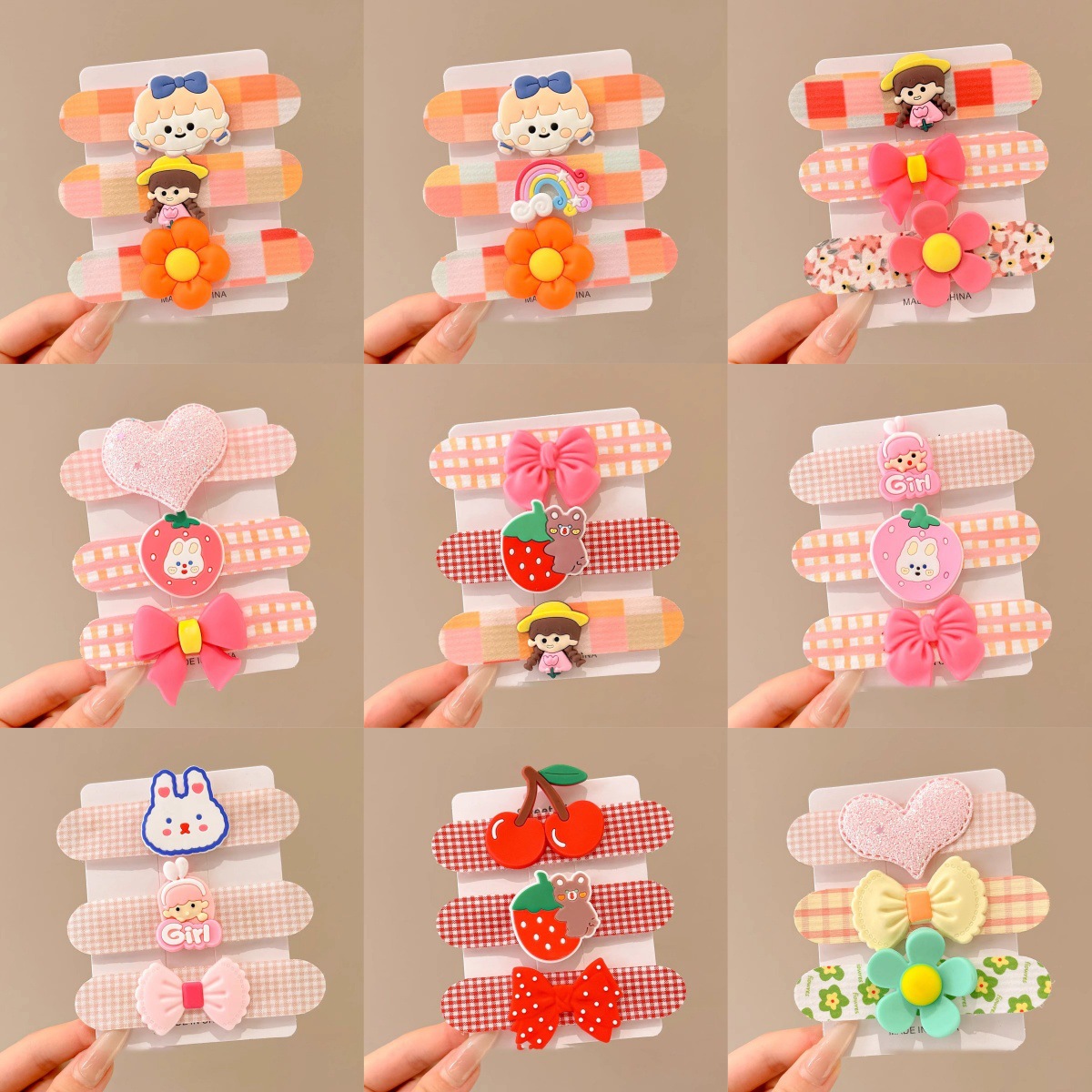 Trendy Children's Magic Hair Stickers 2026 Spring/Summer Girls' Bangs Stickers, Hair Clips for the Back of the Head, Hair Accessories Wholesale for Girls