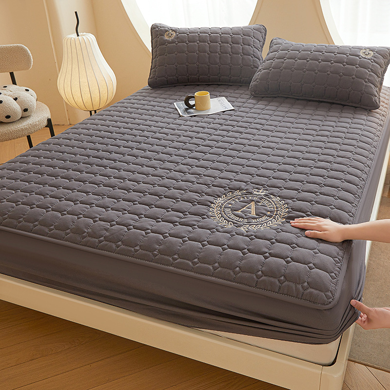 2024 nuevo producto Sombrilla de cama Clase A Sombrilla de cama de algodón crudo-A Sombrilla de cama acolchada de soja Cojín protector Funda antipolvo