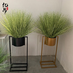 定制仿真斑纹草盆栽家居发芦苇草盆景摆件狗尾草仿真绿植摆件厂家