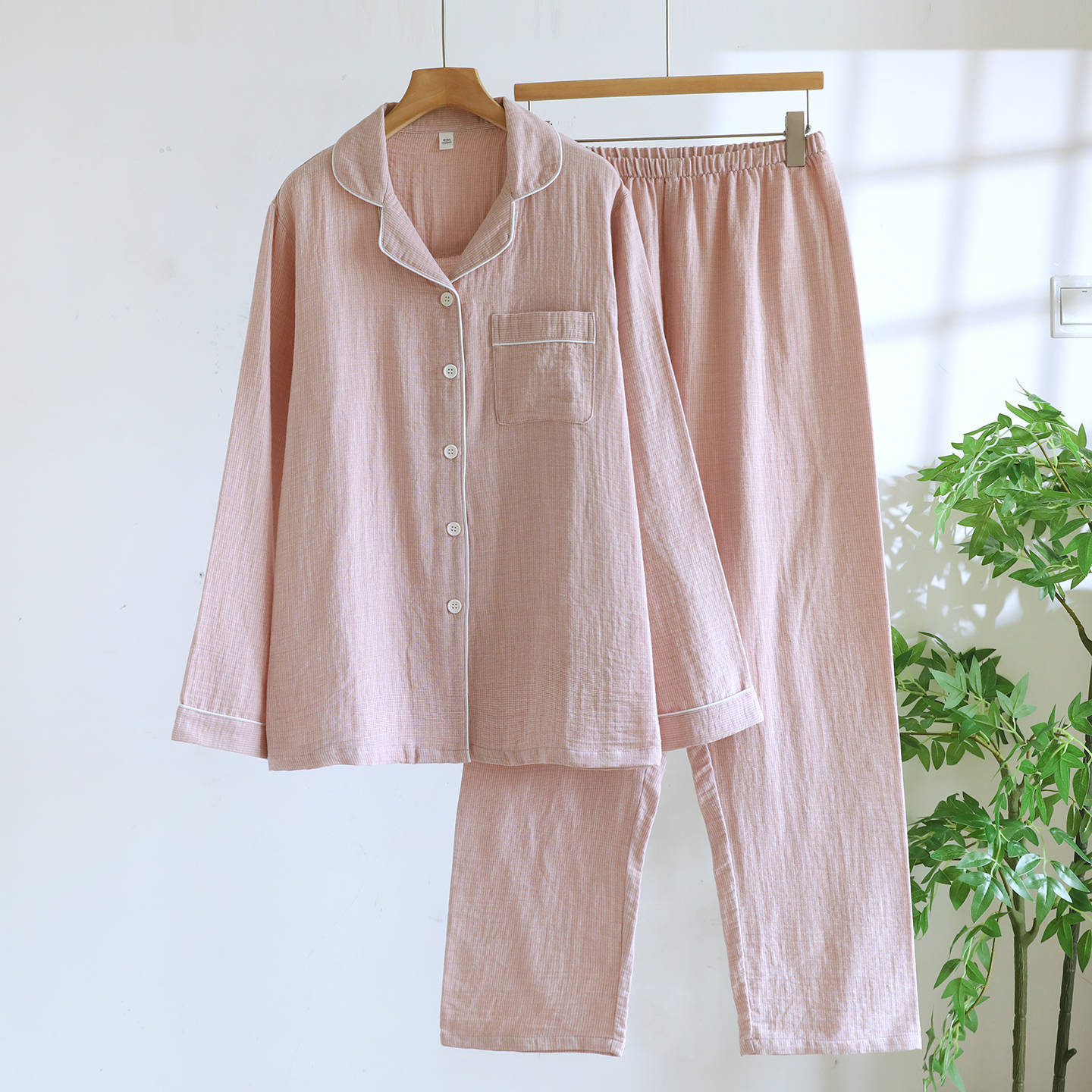Jacquard Gauze Long Cover-Millennium Style Pink