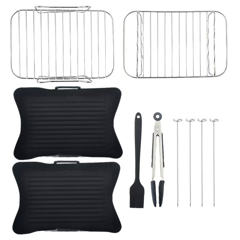 Accessories, rectangular set stainless steel