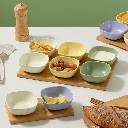 Solid color sauce dish, household barbecue sauce dish, Japanese snack dish, creative soy sauce dish, ceramic flavor dish wholesale