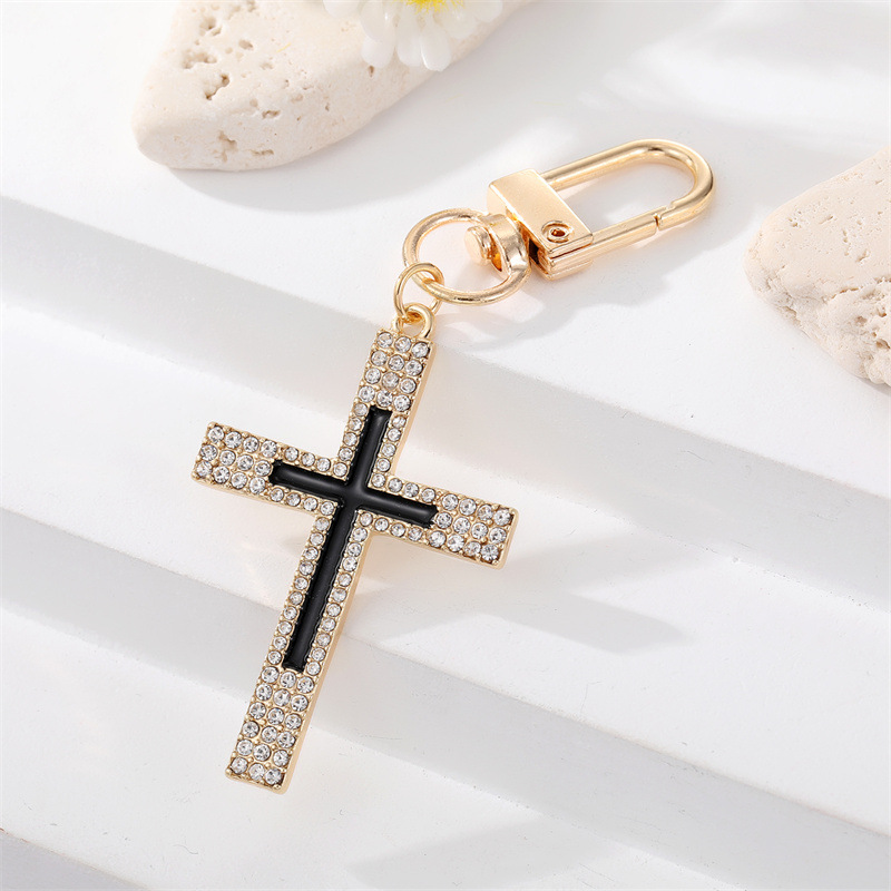 Drill Alloy Sunflower Lightning Cross Blue Eyes Keychain display picture 3