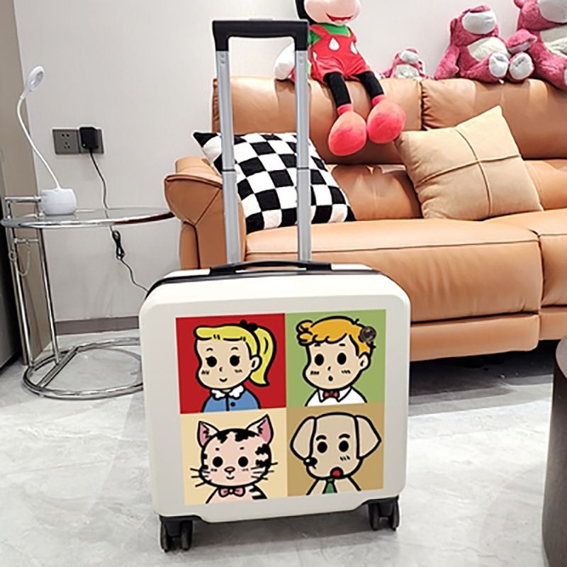 Cartoon Cute Children's 18inch Trolley Case Genuine Casual Hard Shell Suitcase Women's Boarding Universal Wheel Password Box Cartoon Cute Children's 18inch Trolley Case Genuine Casual Hard Shell Suitcase Women's Boarding Universal Wheel Password Box