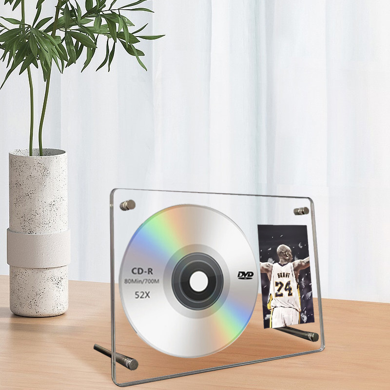 Transparent Acrylic CD Storage Rack Vinyl Album Record Wall Hanger Home Office Storage Collection Display Rack