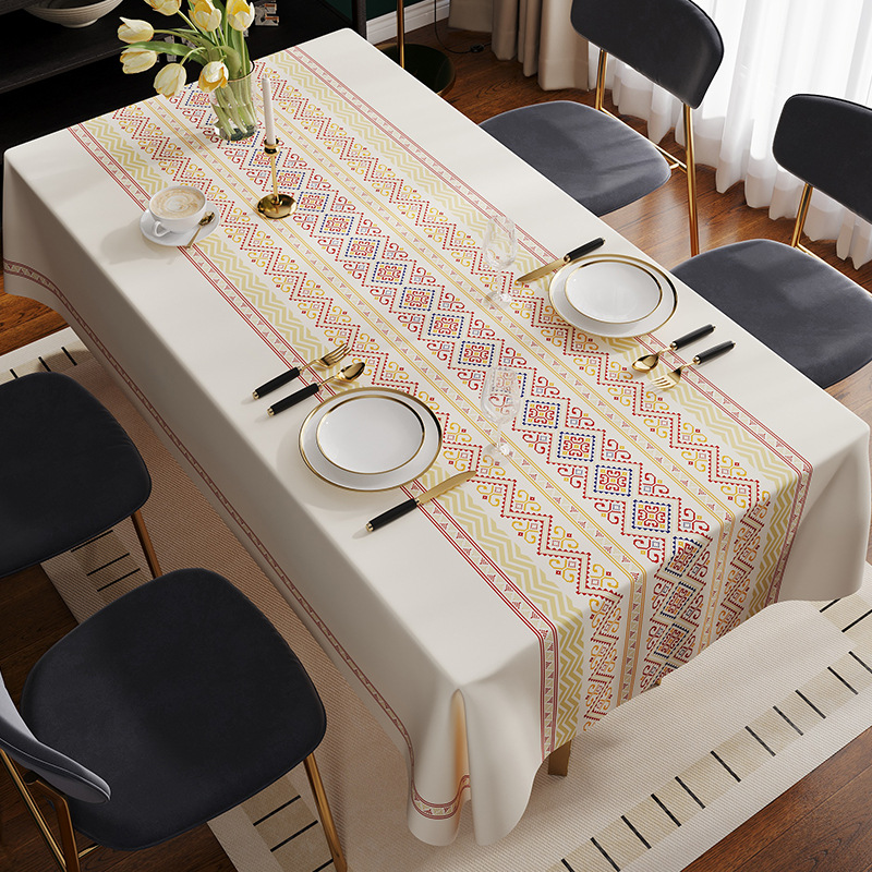 Mantel para Mesa de Comedor y Centro de PVC Impermeable, Resistente al Aceite y al Calor