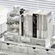 Transparent drawer bookend with pen holder