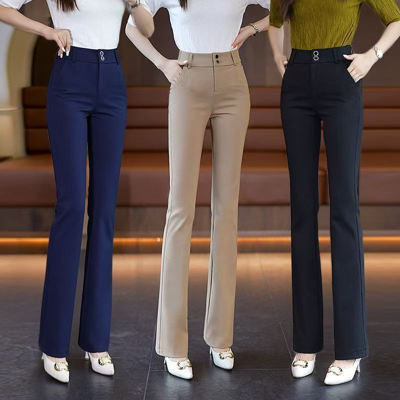 Spring and Autumn Korean-style Casual Pants OL Slim-fit White-collar Professional Dress Pants Women's Pants Small Feet Slim Workwear Pants