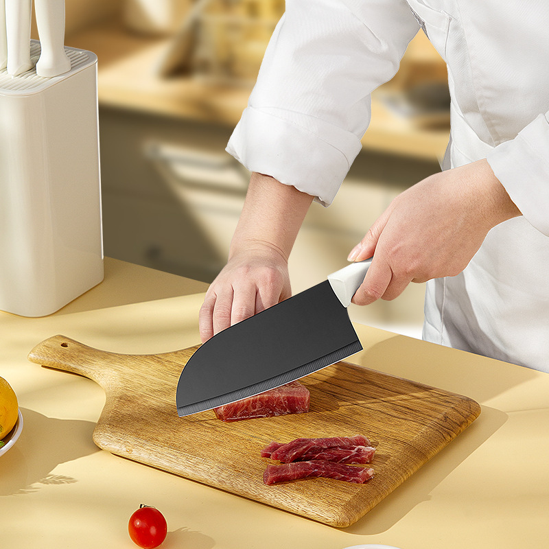 Cuchillo de cocinero en línea 7 piezas de acero inoxidable cuchillo de corte de frutas cuchillo de corte de cocina combinación de un conjunto