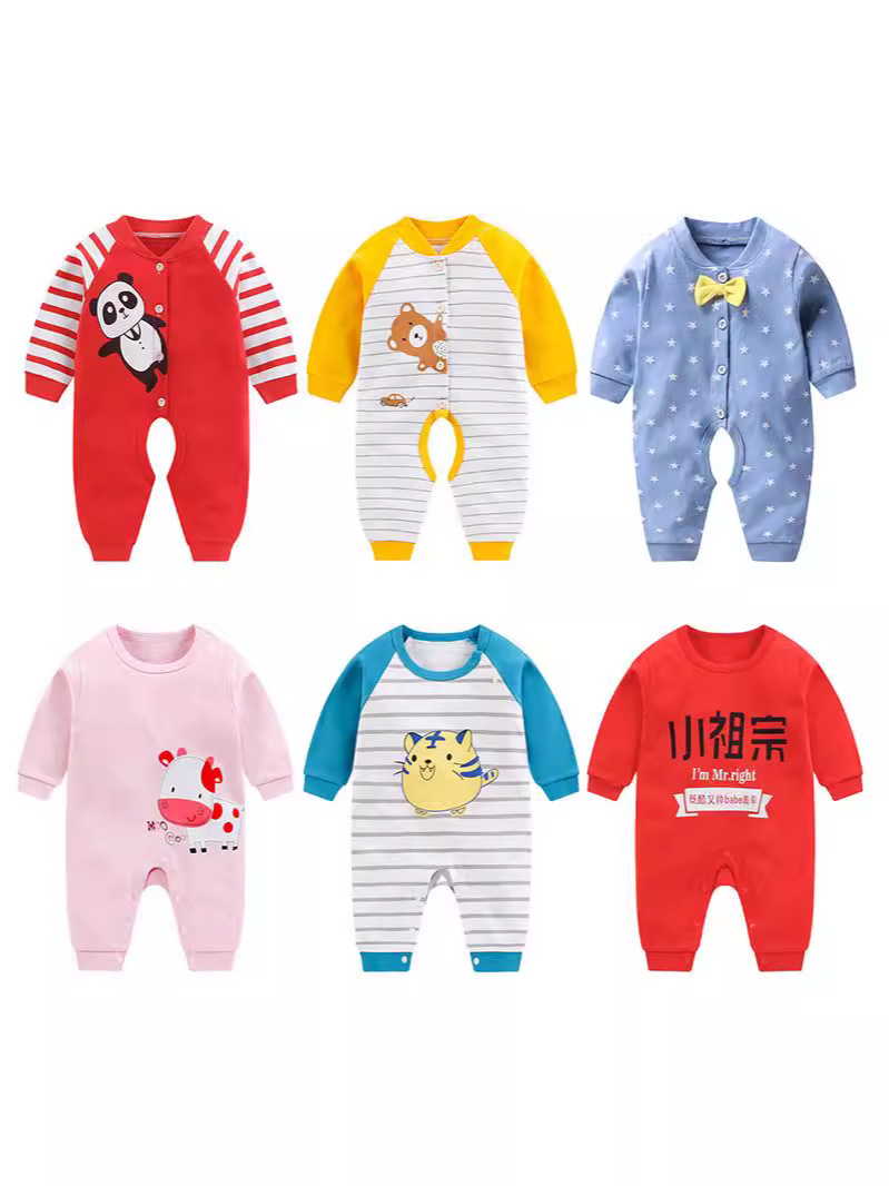 [Liquidación] Mameluco de manga larga para recién nacido, ropa de bebé, mameluco de algodón puro, mono para gatear