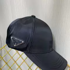 Prada New Nylon Fabric Triangle Side Logo Baseball Cap Premium Quality Unisex All-Season Wear Correct Version
