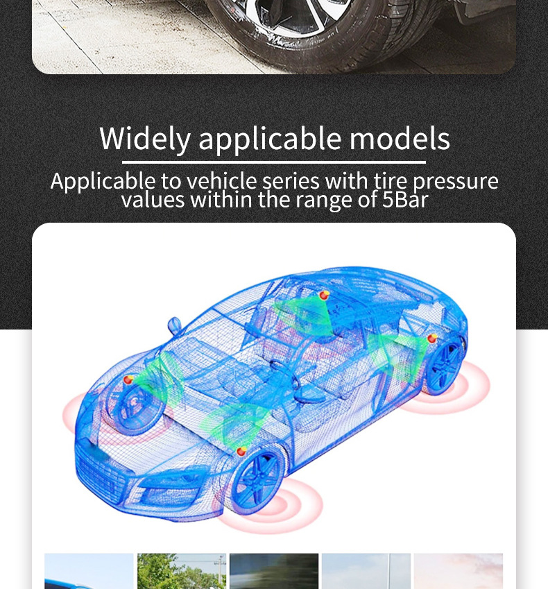 Car Tire Pressure Monitoring, Small Car Tire Pressure Monitor, Tpms, Tire Pressure Detection, Tire Pressure Sensor, Cross-Border E-Commerce