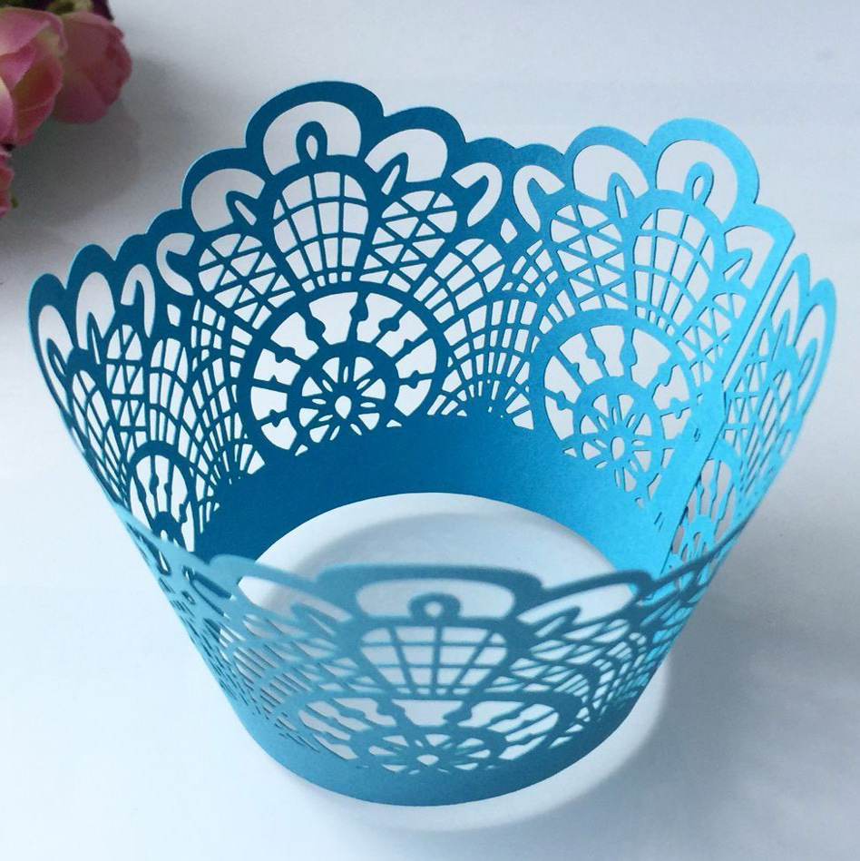 跨境新品 蛋糕纸托装饰 彩色蛋糕围边 蛋糕纸杯 激光镂空 批发