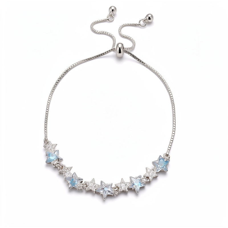 Zircon estrellas pulsera pulsera ligera de lujo nicho pulsera de alta calidad temperamento fresco al por mayor joyas dulces