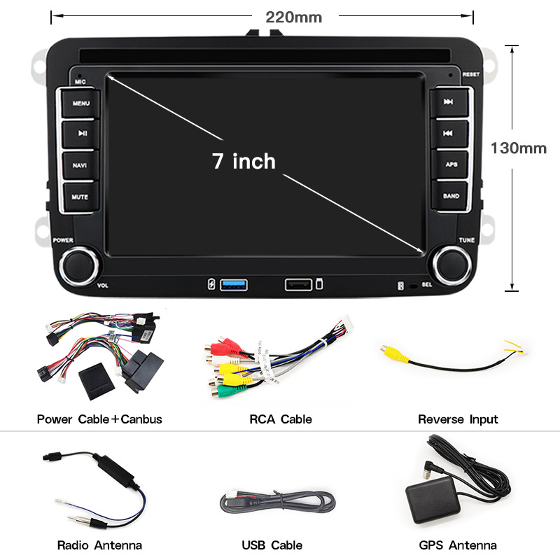 Applicable to Volkswagen Skoda Seat Universal Central Control Display Large Screen Car Carplay Navigation Integrated Machine