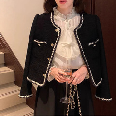 小香风外套女装秋冬2025新款秋季别致设计感外搭长袖气质名媛上衣