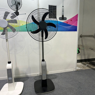 Solar Fan Rechargeable Fan Large Capacity Battery Floor Fan Bluetooth Music Brushless Motor 18inch Fan