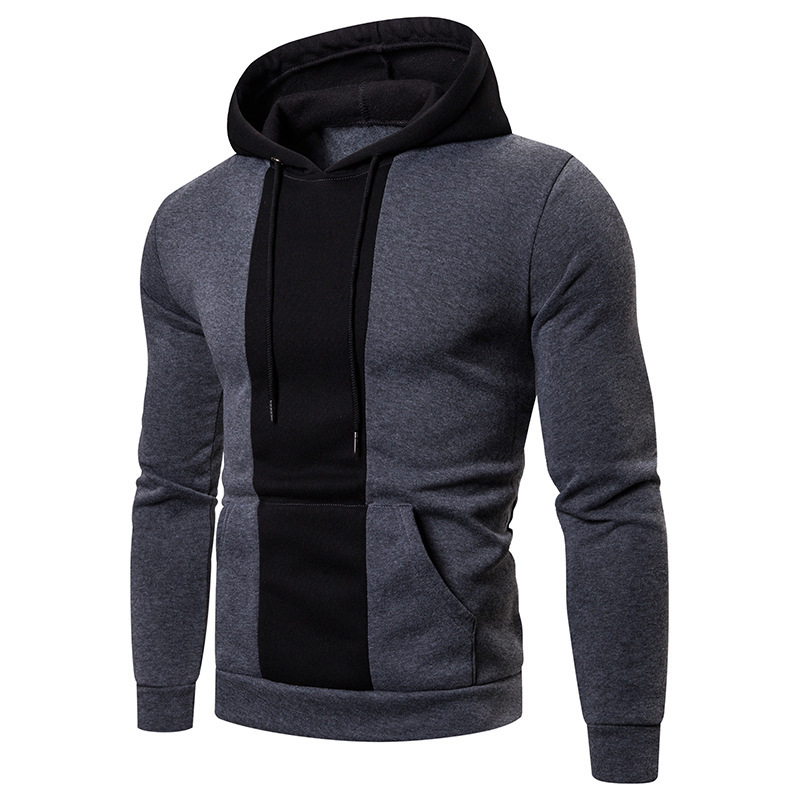 Herrenbekleidung Mode Spleißen Casual Kapuzen Herren Sweatshirt_voghion.com