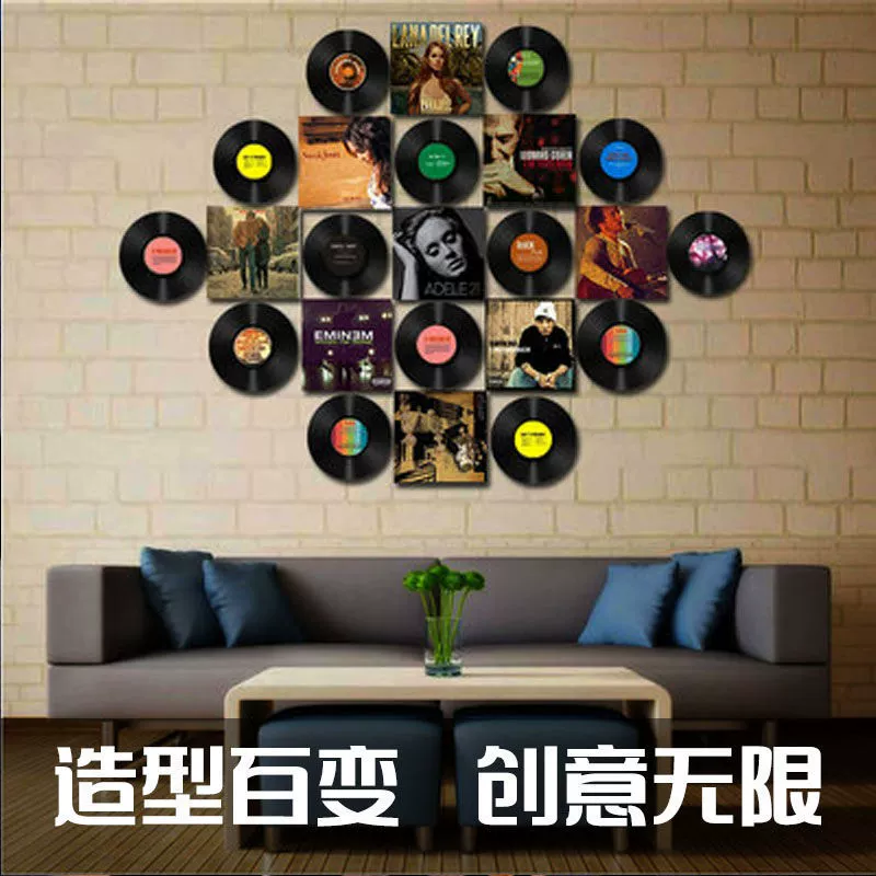 Vinyl decoration bar cafe personalized interior wall decoration nostalgic record decorative wall vinyl record retro
