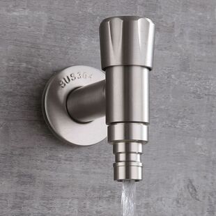 Anti-Freeze and Explosion-Proof 4-Point Single Cold Mop Sink Quick-Open Faucet Stainless Steel Washing Machine Faucet T-Type Hot Sale Direct Sale
