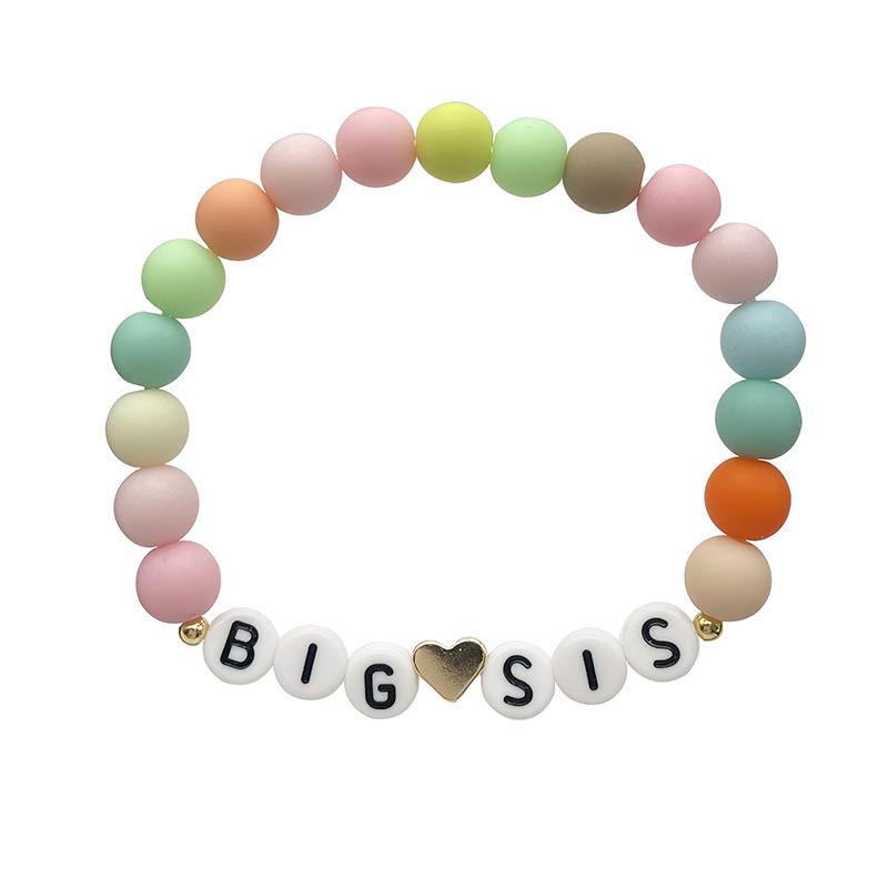 Europe and the United States popular handmade beaded letter bracelet bracelet BIG SIS color beads children's e-commerce hot bracelet
