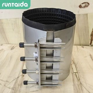 定制多功能管道连接器堵漏器304 316L板式哈夫节不锈钢管道修补器