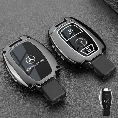 E300L Key Cover – Car key bag - vinyl-benz-b-model-2-button-piano-blackone-key-shell