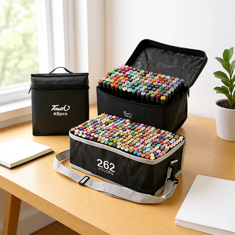 Touch Cross-Border Double-Ended Black Rod Marker Pen Alcohol Oily Watercolor Pen Set Kidsren's Art Graffiti Brush