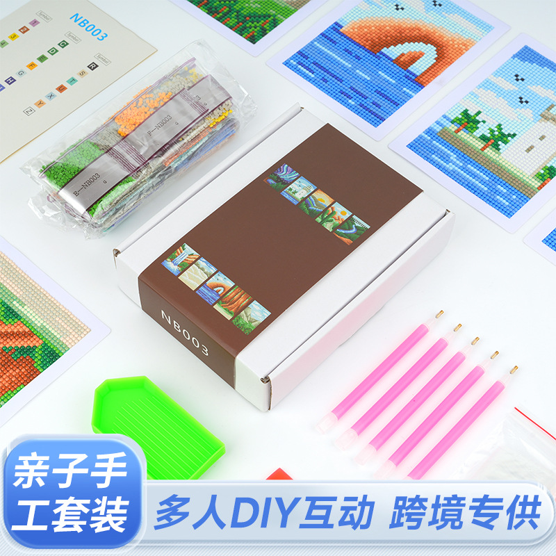 Estación independiente venta caliente 5D pintura de diamantes 5 * 7 pulgadas marco de fotos del corazón del parque nacional segunda edición serie de paisajes transfronterizos