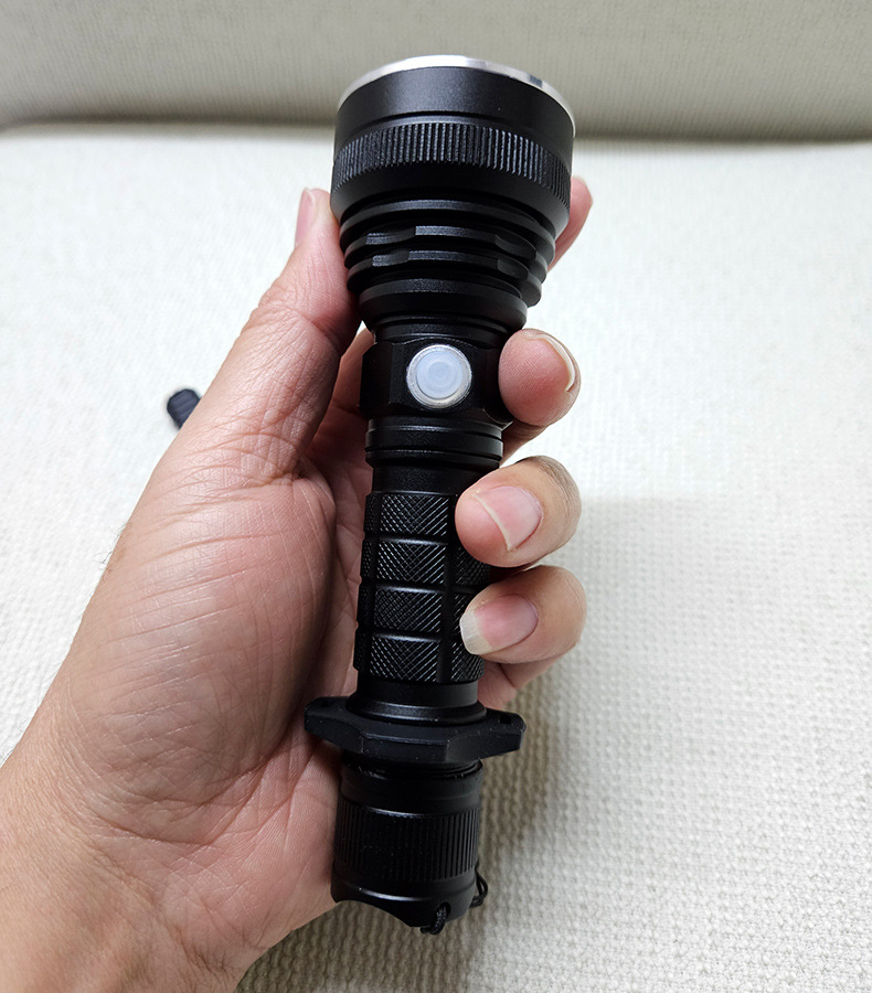 Cross-Border Yellow Light T20 Strong Light Flashlight Type-C Charging Aluminum Light Cup Fixed Focus Long-Range Aluminum Alloy Outdoor Lighting