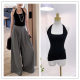 Summer 7557 14-pin Tencel vest square collar Thai-style hot girl off-shoulder halter backless breast-covering sling top for women