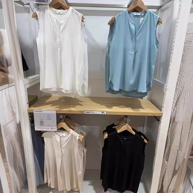 Out of Stock Women's Fancy Half-Open Summer Shirt Sleeveless Shirt Top Outer Wear T-Shirt Vest 467623