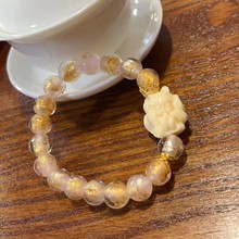 夜光香灰琉璃珠单圈手链 搭配九尾DIY文玩佛珠饰品配饰手机链手链