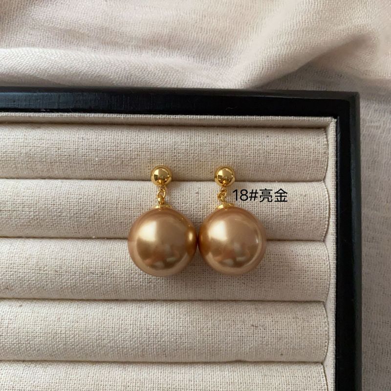 经典圆润珍珠耳钉耳环多彩名媛小众轻奢高级简约华丽优雅百搭耳饰|undefined