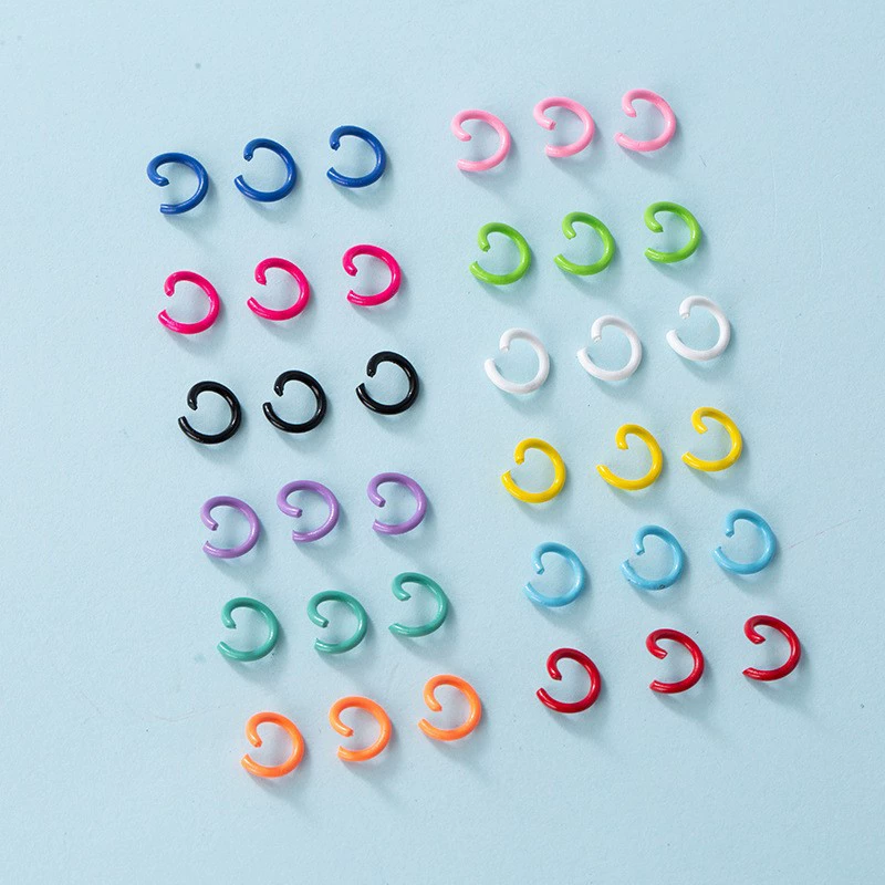 Аксессуары для DIY аксессуары 1,2*8 мм металлическая цветная краска одинарное кольцо соединительное кольцо с ручным подвесным кольцом Открытое кольцо