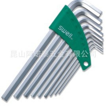 7件装镀铬加长平头内六角扳手 SWELL内六角扳手  手动工具  扳手