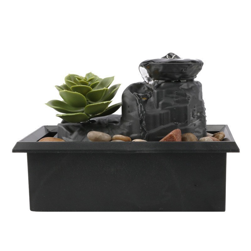 Fuente de Agua Corriente de Mesa de Plástico, Silenciosa con Luz para Decoración de Interiores image 12
